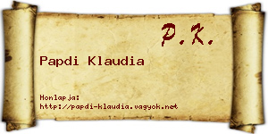 Papdi Klaudia névjegykártya